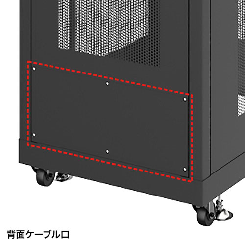 バックパネル下部ケーブル口