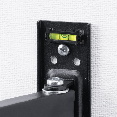 一目で水平が取れる水平器付き