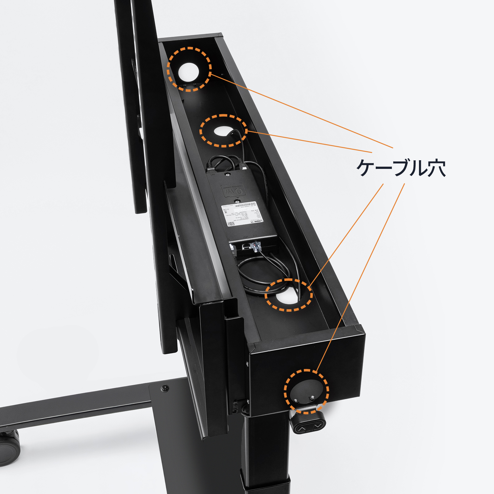 タップトレー付きで見た目スッキリ
