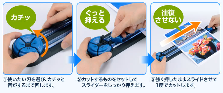 キレイにカットする方法