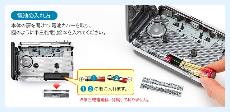 電池の入れ方