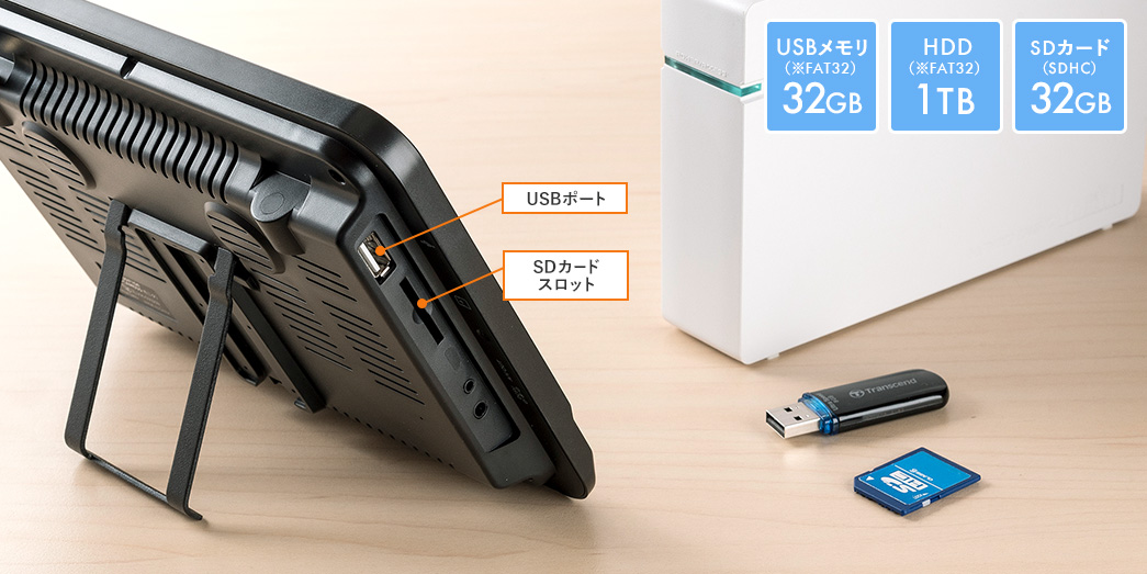 USBメモリ32GB HDD1TB SDカード32GB