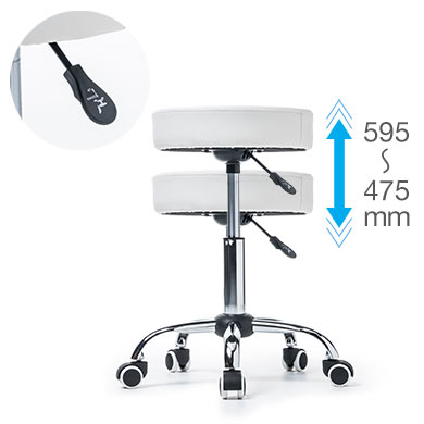 高さ調節はレバーでワンタッチ
