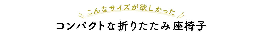 こんなサイズが欲しかった　コンパクトな折りたたみ座椅子