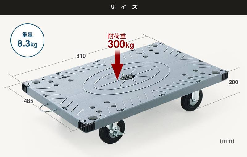 サイズ 重量8.3kg 耐荷重300kg