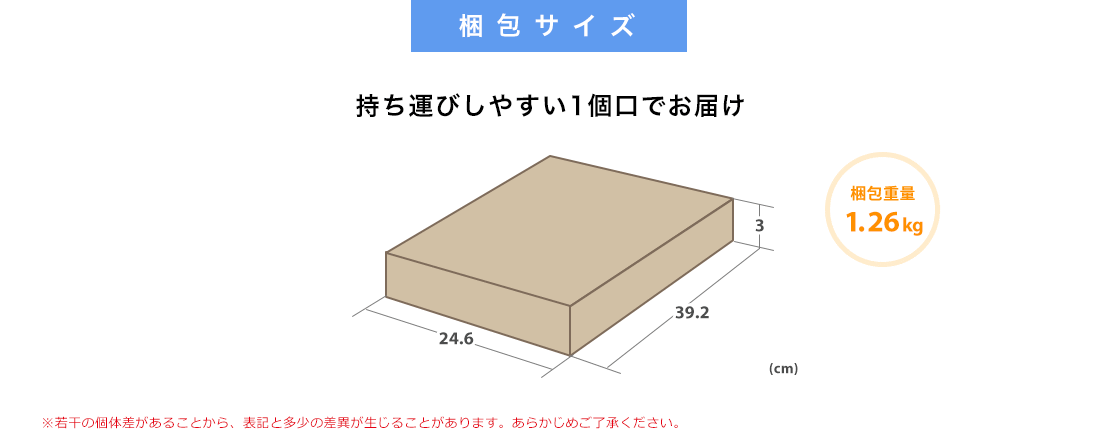 梱包サイズ 梱包重量1.26kg