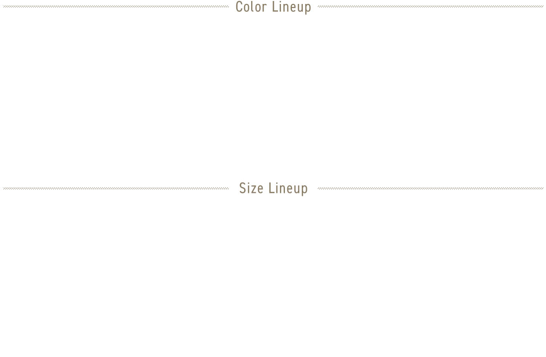 Color Lineup Size Lineup