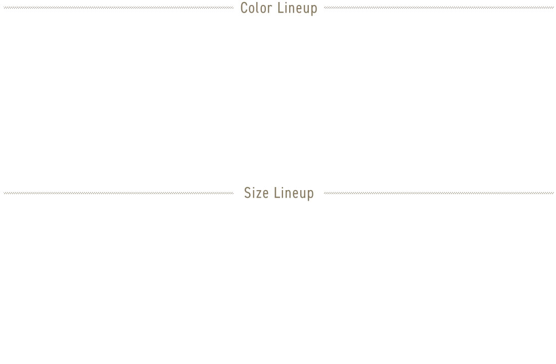 Color Lineup Size Lineup