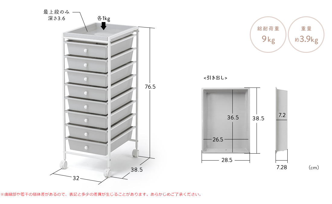 ※曲線部や若干の個体差があるので、表記と多少の差異が生じることがあります。あらかじめご了承ください。