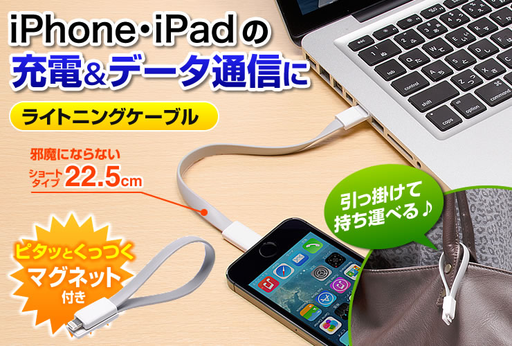 iPhone・iPadの充電&データ転送に ライトニングケーブル