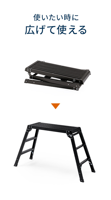 使いたい時に広げて使えます。