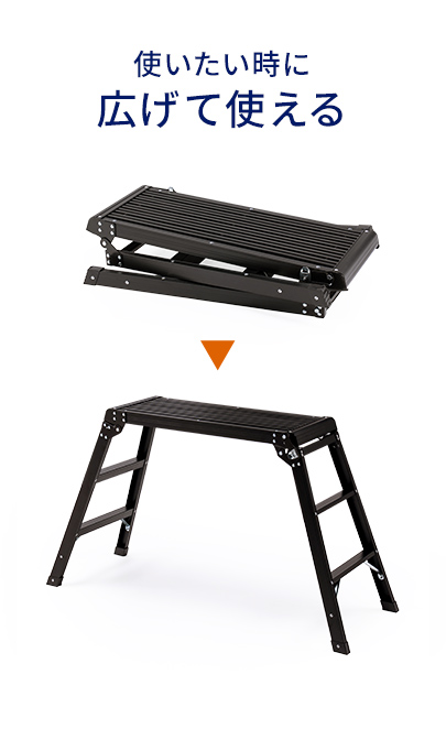 使いたい時に広げて使えます。