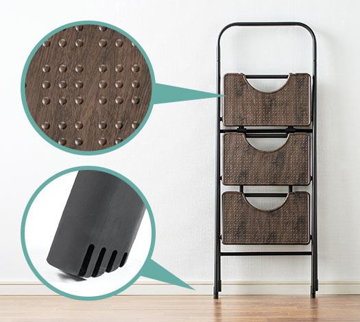 滑り止め付きのステップと脚部分