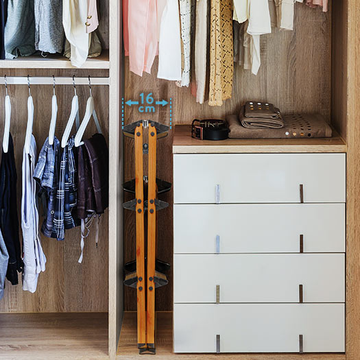 折りたたんでコンパクトに収納できる