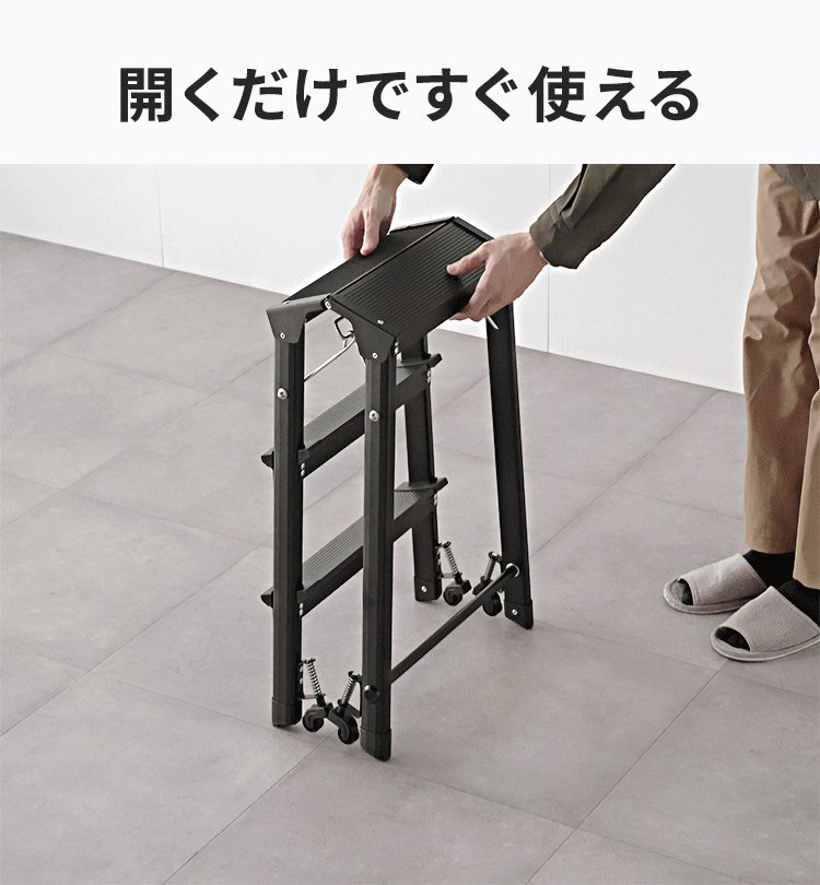 開くだけですぐ使える