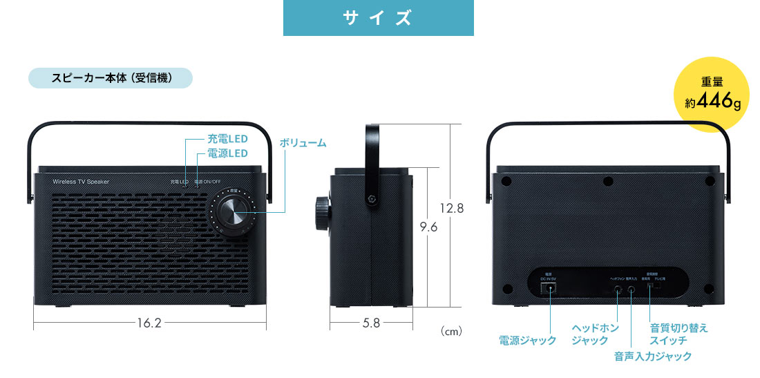 サイズ 重量約446g