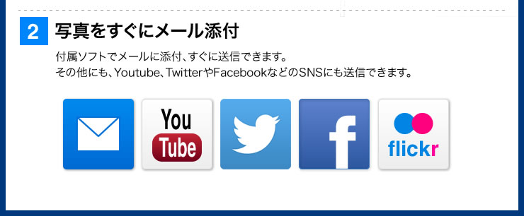 写真をすぐにメール添付