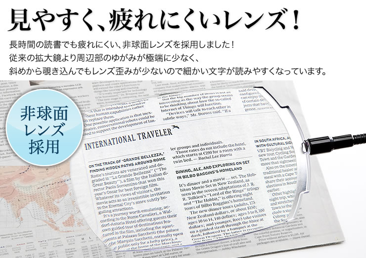 見やすく、疲れにくいレンズ