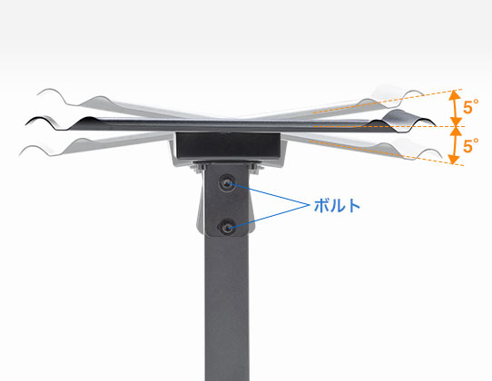 天板は上下角度調整可能