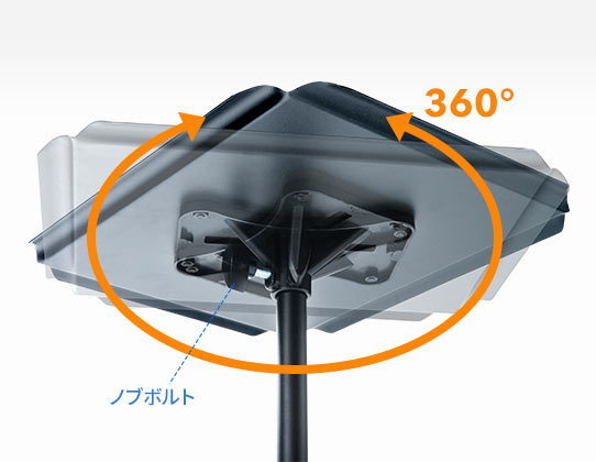 天板は左右角度調節が可能