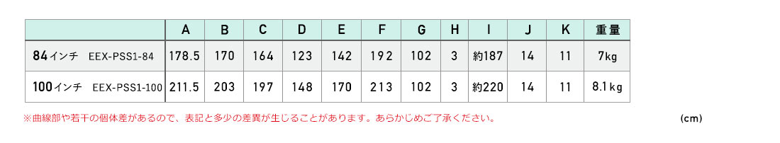 サイズ表