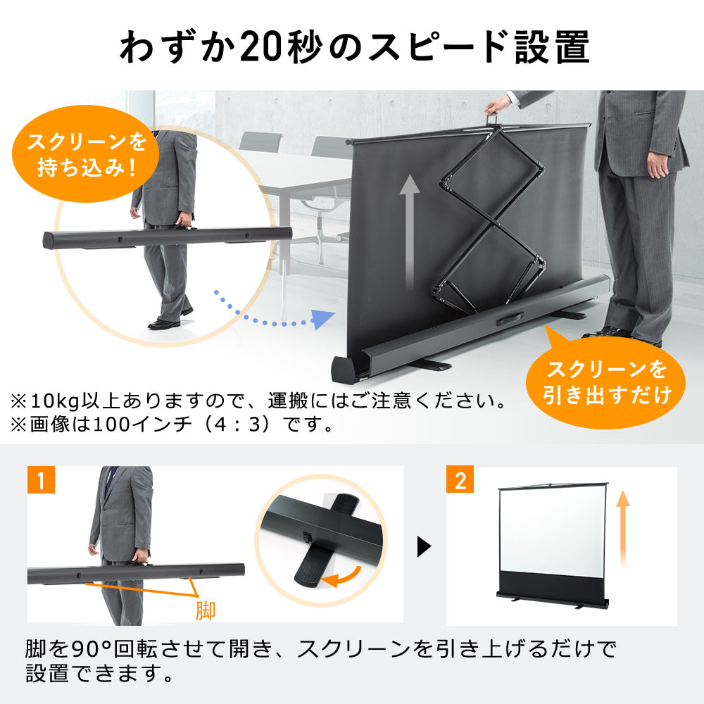 わずか20秒のスピード設置