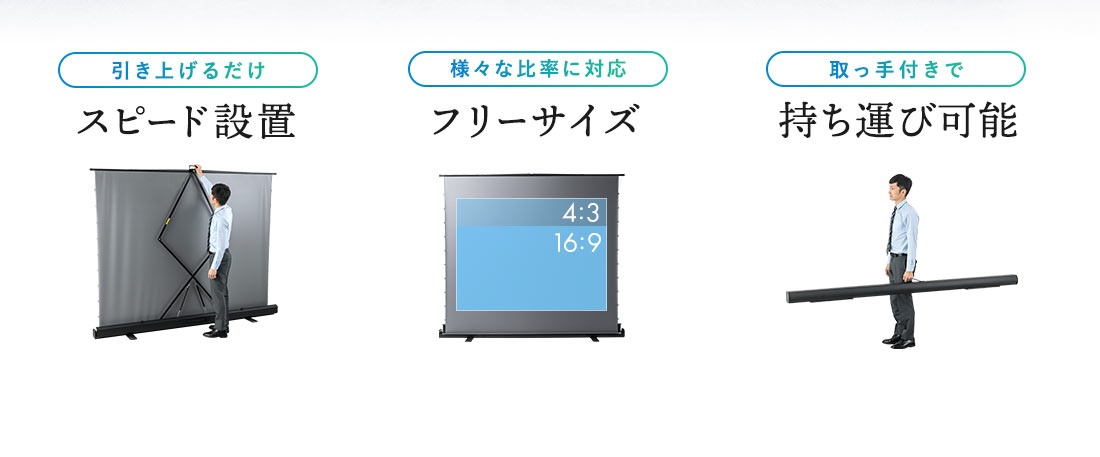 スピード設置 フリーサイズ 持ち運び可能