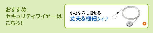 おすすめセキュリティワイヤーはこちら 小さな穴も通せる 丈夫＆極細タイプ