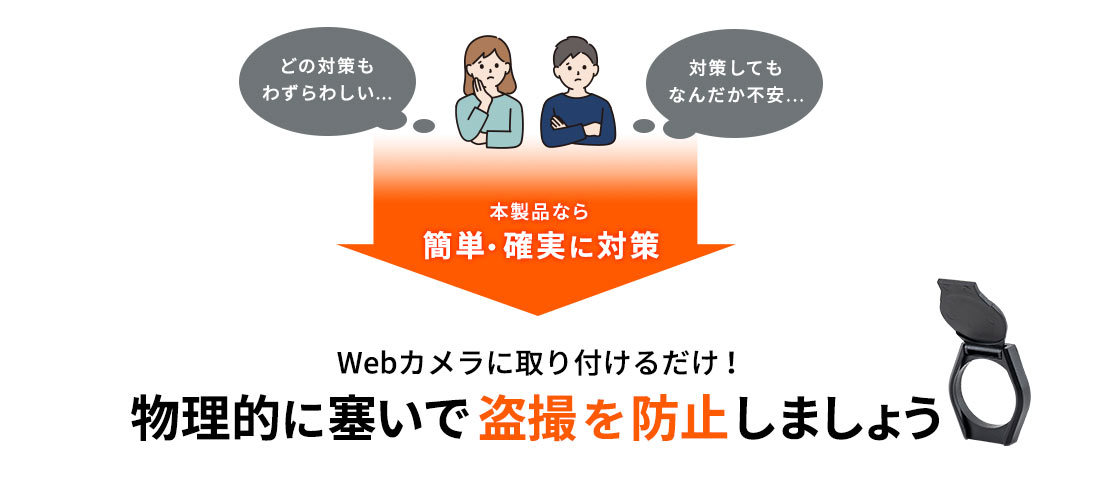 Webカメラに取り付けるだけ！物理的に塞いで盗撮を防止しましょう