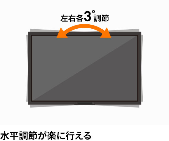 水平調節が楽に行える