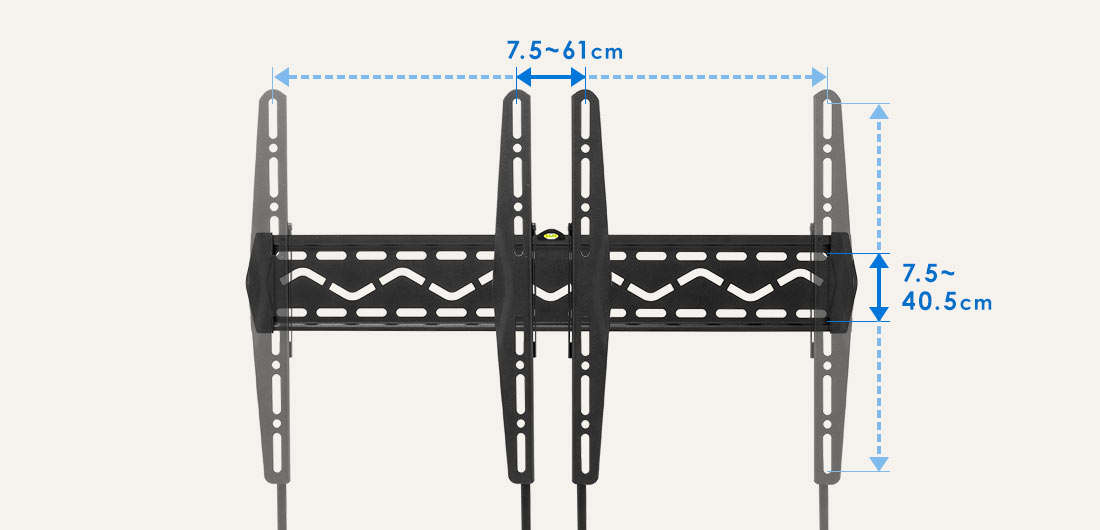 7.5～61cm 7.5～40.5cm