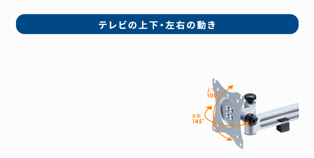 テレビの上下・左右の動き