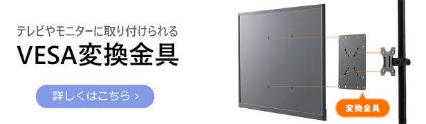 テレビやモニターに取り付けられる、VESA変換金具