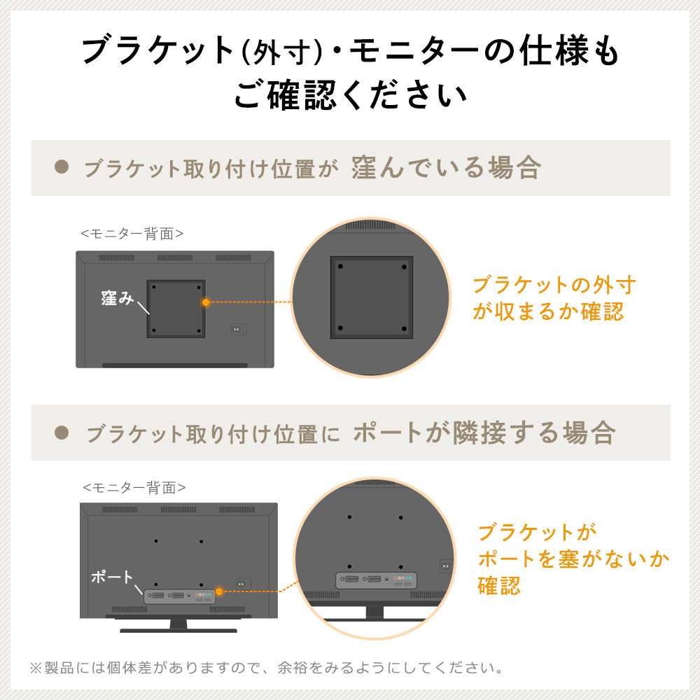 ブランケット（外寸）・モニターの使用もご確認ください