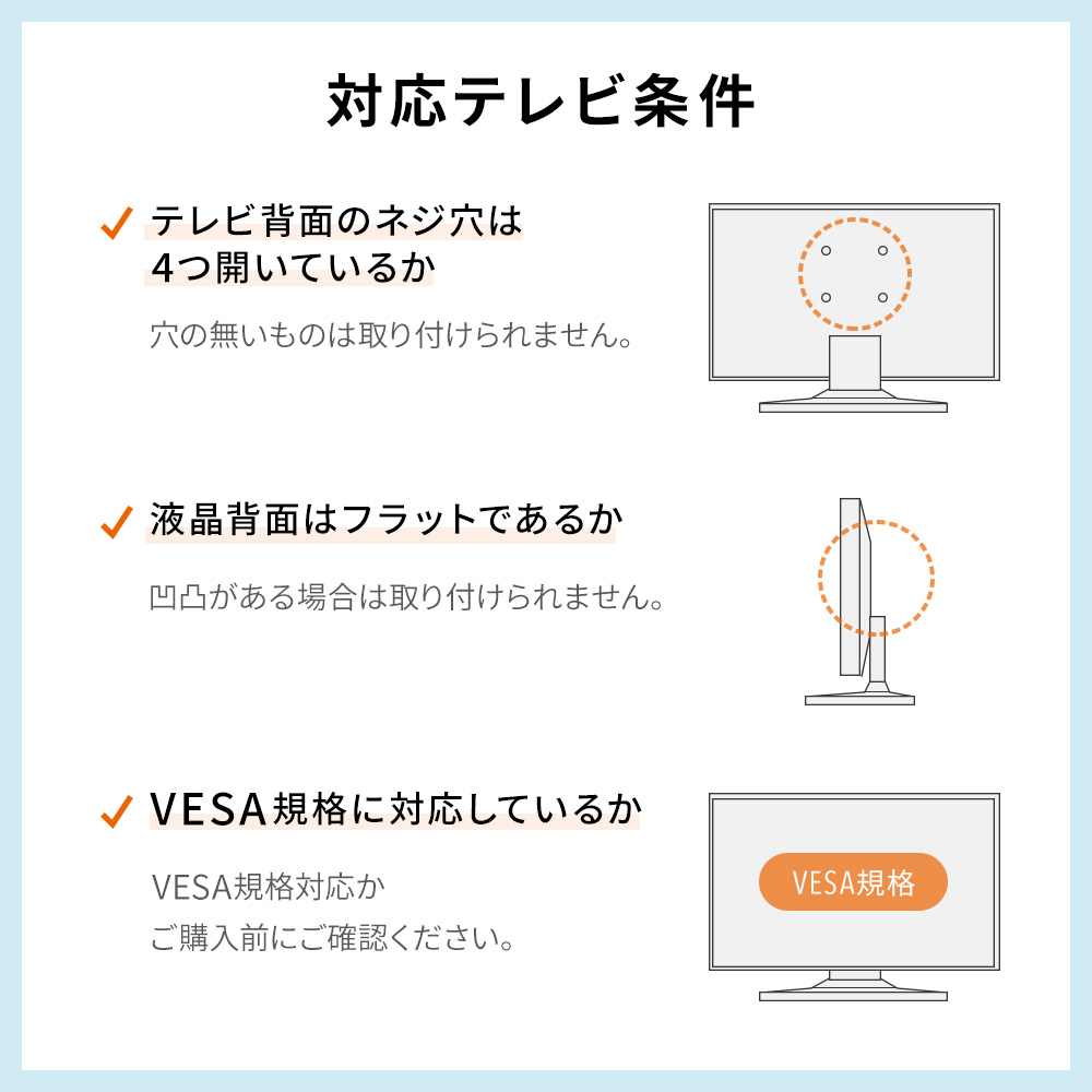 対応テレビの条件