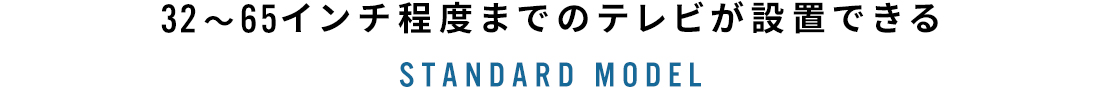32～65インチ程度までのテレビが設置できる STANDARD MODEL