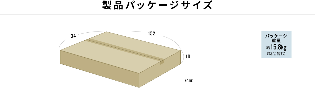 製品パッケージサイズ パッケージ重量約15.8kg