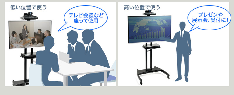 テレビ会議など座って仕様 プレゼンや展示会、受付に