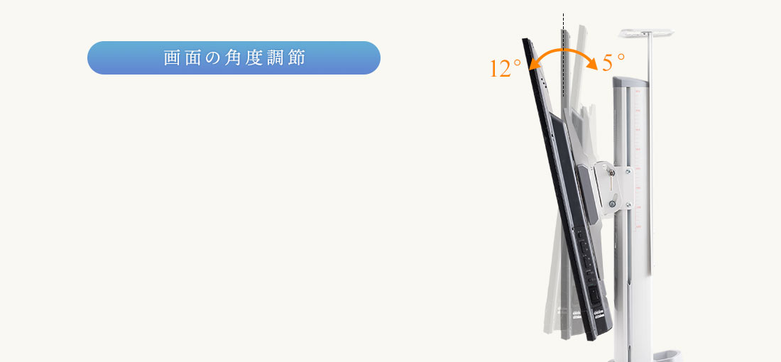 画面の角度調節