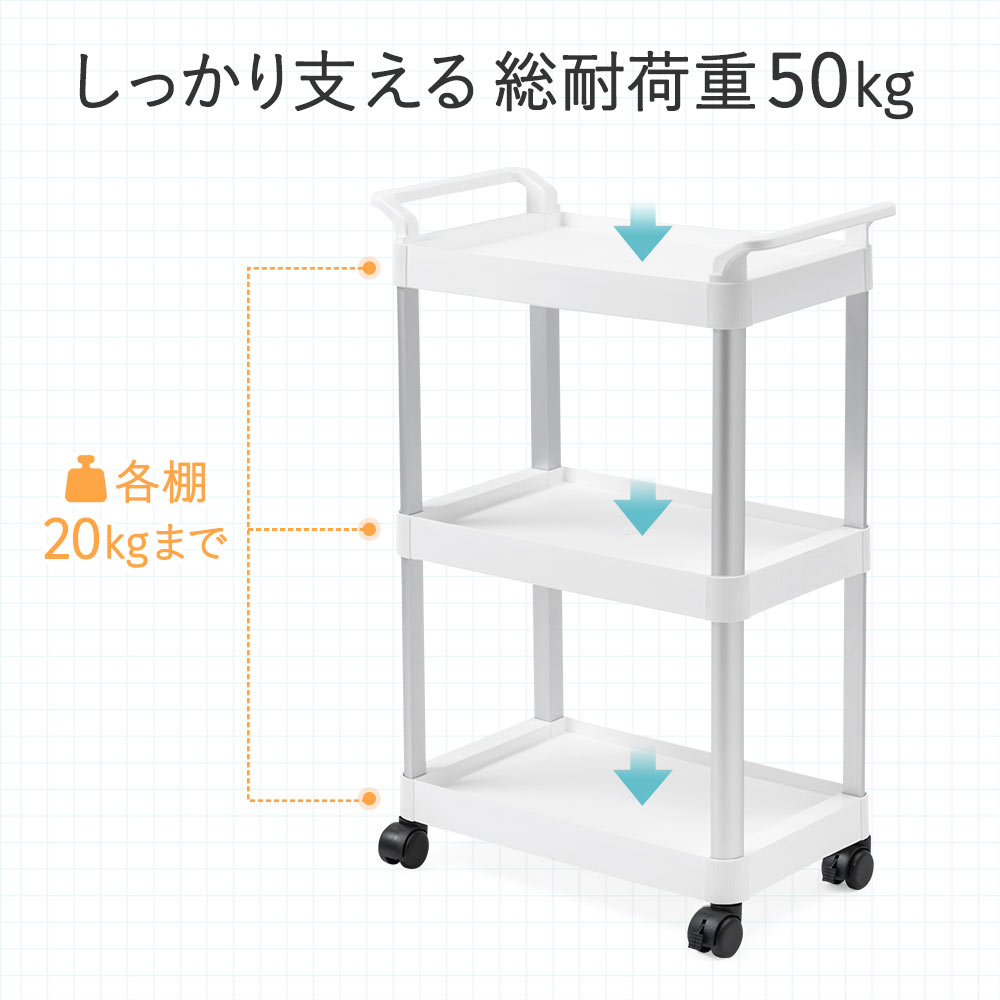 しつかり支える総耐荷重50kg