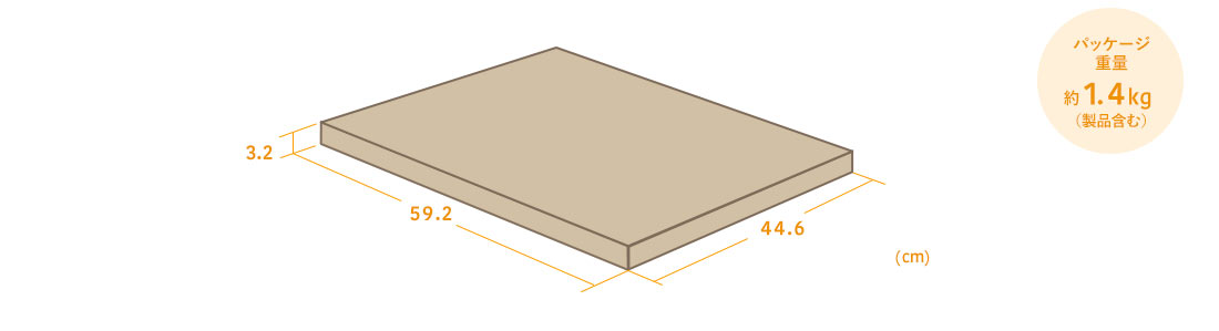 パッケージ重量約1.4kg