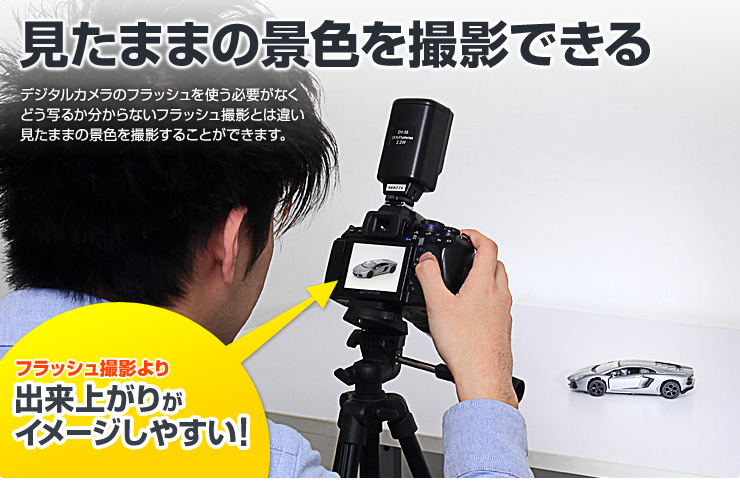 見たままの景色を撮影できる