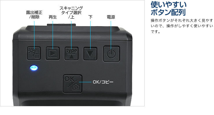 使いやすいボタン配列