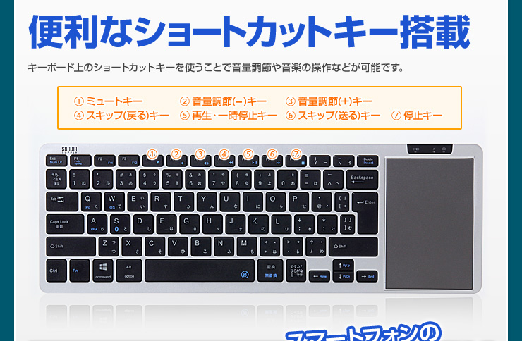 便利なショートカットキー搭載