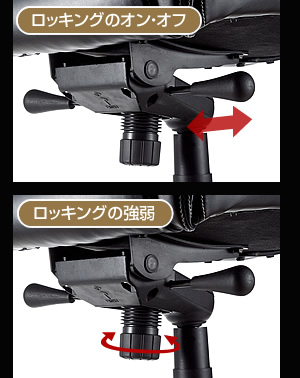 ロッキングのオン・オフ　ロッキングの強弱