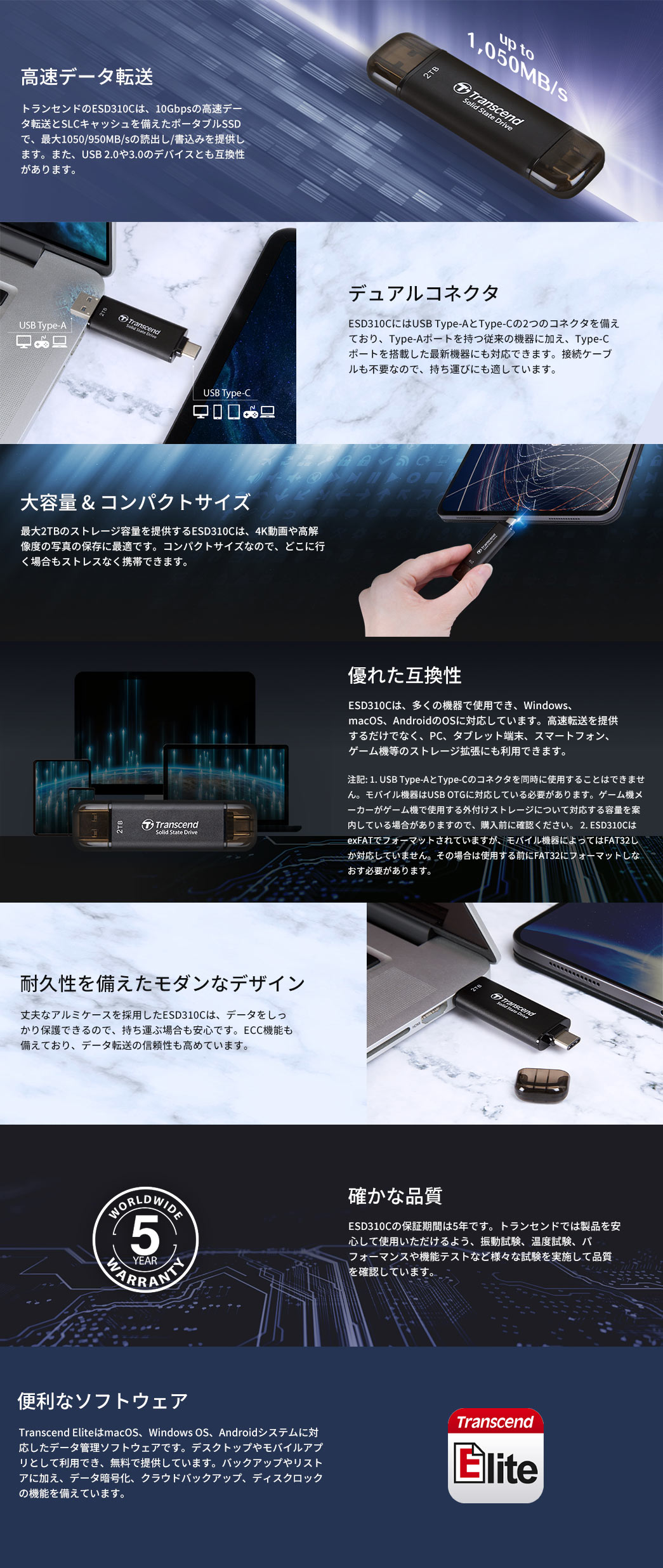  耐久性を備えたモダンなデザイン 確かな品質 便利なソフトウェア