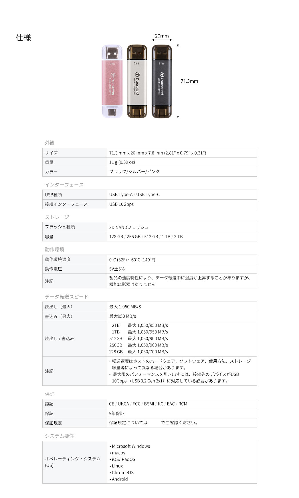 仕様