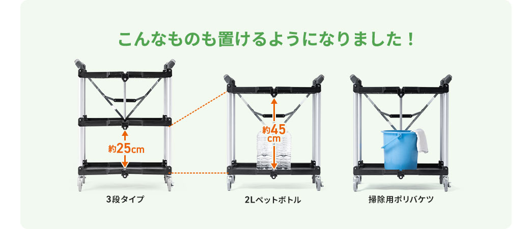 こんなものも置けるようになりました 2Lペットボトル 掃除用ポリバケツ