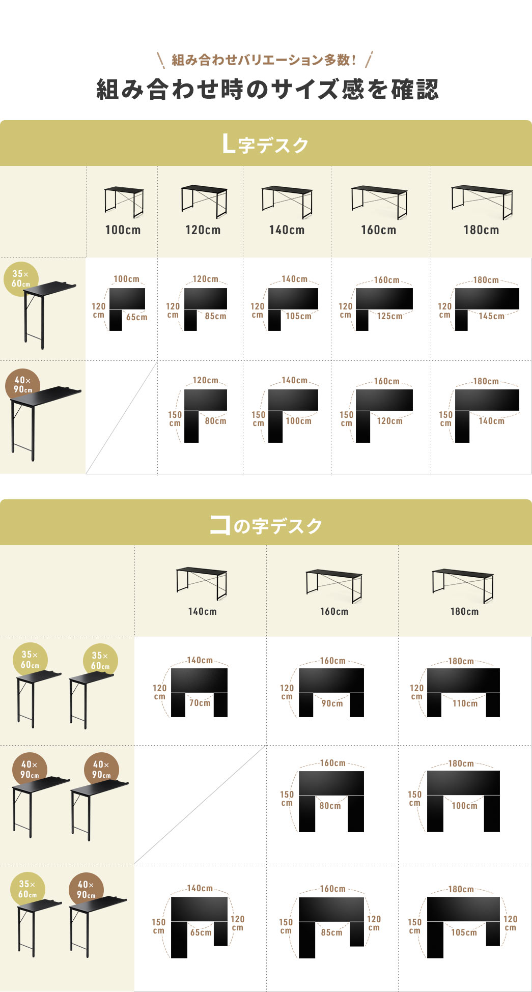 組み合わせバリエーション多数！