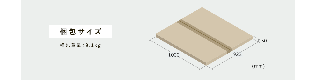 梱包サイズ　梱包重量：9.1kg